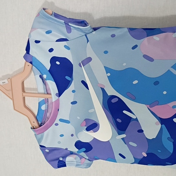 NWT Nike Infant Girls Light Thistle Purple Geometric Print 2 Piece Set Size 12M - Picture 2 of 8